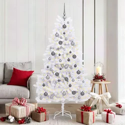 Umjetno božićno drvce Bijelo 90 x 90 x 180 cm PVC i metal
