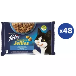 Felix Sensations Sos za mačke, Losos i pastrmka, Žele 48x85g