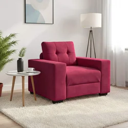 Sofa fotelja vino crvena 100x78x80 cm baršun