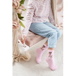 Milena Children Youth Socks Teddy Pink