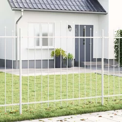 Vrtna Ograda 5 pcs Bijelo 170 x 190 cm Čelik s prahom premazan