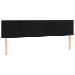 Uzglavlja crna 160x5x78/88 cm baršunasta