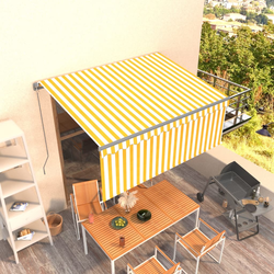 Tenda na ručno uvlačenje s roletom 3 x 2,5 m žuto-bijela
