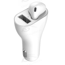 Auto punjač sa bluetooth slušalicom, Beli