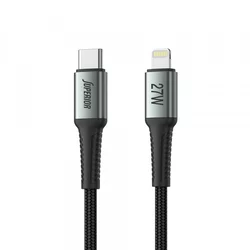 USB data kabal Superior SU-K101 pleteni 27W 3A Type C na Lightning 1m crni