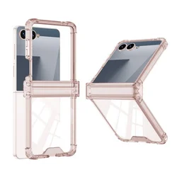 Futrola transparent color line za samsung f751b galaxy z flip 7 5g roze (gkk case) ( F121524 )