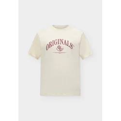 JACK & JONES Majica JORFREDERIKSBERG temno rdeča/bela