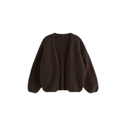 Lindex Pletena jopa Vanessa temno rjava