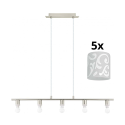 Eglo - LED luster na sajli MY CHOICE 5xE14/4W/230V hrom/bela