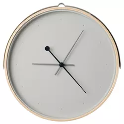 ROTBLÖTA Zidni sat, jasenov furnir/svetlosiva, 42 cm