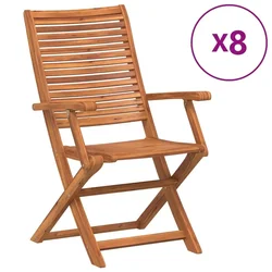 Sklopive vrtne stolice 8 kom 57x66x95 cm od drva bagrema