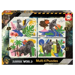 Puzzle Multi 4 Jurassic World Educa 50-80-100-150 delov od 5 let