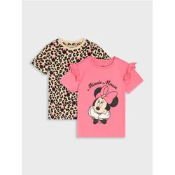 Sinsay - Pamuk majice sa printom 2 pack Minnie Mouse - Koral