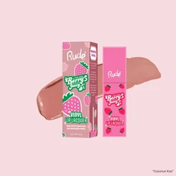 Tečni Ruž za Usne Berry Juicy Vinyl Lip Lacquer Coconut Kiss | RUDE COSMETICS | Ecobeauty
