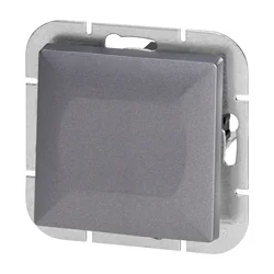 Vgradno tripotno stikalo Pearl, 10A, 250V, WP-5P, antracit