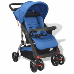 vidaXL Dječja Kolica Buggy Plava 102x52x100 cm