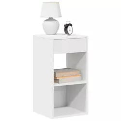 Vidaxl vidaXL Nočne omarice s predalom, 2 kosa, bele, 35x34x66,5 cm