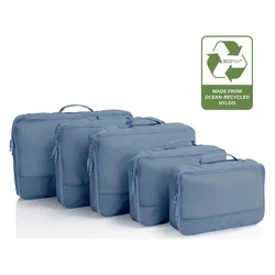 Heys Ecotex Packing Cube 5 Pc Set Blue Ocean