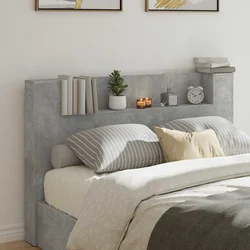 Uzglavlje Betonski sivi 160 x 16,5 x 103,5 cm Konstruirano drvo
