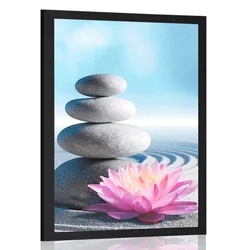 Plakat wellness kamni - 60x90 silver