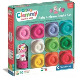 Clementoni Mekane kocke za djecu jednorog CL17630, 10 komada
