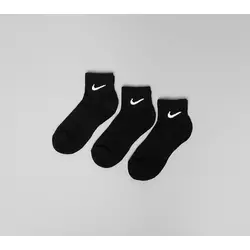 Nike U NK EVERYDAY CUSH ANKLE 3PR, čarape za fitnes, crna SX7667