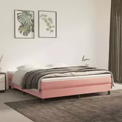 Madrac s džepičastim oprugama srednje tvrdoće ružičasti 180x200x20cm baršunasti