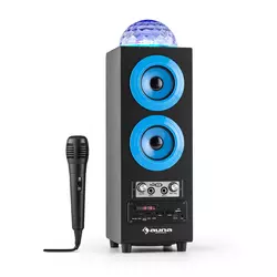 AUNA prijenosni bluetooth zvučnik s mikrofonom DiskoStar, plavi