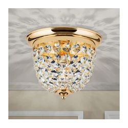 Orion DLU 1840/26 - kristalno plafonsko svetlo PLAFOND, 1xE27/40W/230V, prečnik 26 cm, zlatno