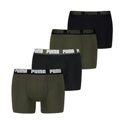 Mens Puma Boxer Briefs 4-Pack, Green, Size 6, Clothing