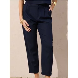 Sinsay - Elegantne pantalone sa faltama - mornarsko