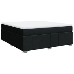 Vidaxl Box spring postelja z vzmetnico črna 180x200 cm blago