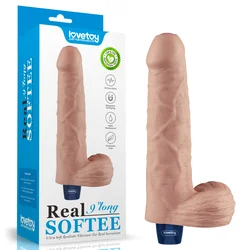 LoveToy Real Softee Rechargeable Vibrating Dildo 9 Flesh