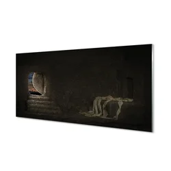 tulup.si Steklena slika Cave križi 120x60 cm 2 obešalnika