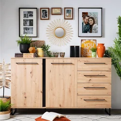 Homestyle4U Komoda, 159x92,5x42 cm, rjava