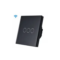 Exeshop Wi-Fi pametni prekidač 3G TUYA Crni NN (WIFI TOUCH SWITCH)