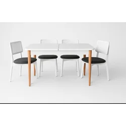 Hanah Home Trpezarijski set Lina, Crno-beli