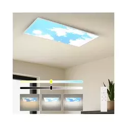 Brilagi -LED Prigušiva stropno svetlo SLIMFRAME LED/80W/230V 120x60 cm srebrna/plava + sa daljinskim upravljačem