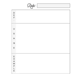 Hooh Insert Pravila, 10 listova