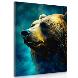 Slika modro zlati medved - 60x90