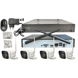 CAM-IP3MP-WiFiKITXM4 GMB kamera 3 megapiksela set wifi 4 kamere full color app xmeye sa mikrofonom