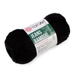 Bamboo Pletena preja Jeans 50 g - (135) črna