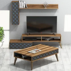 Hanah Home Set TV komoda i klub stolić, orah