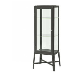 FABRIKÖR Vitrina, tamnosiva, 57x150 cm