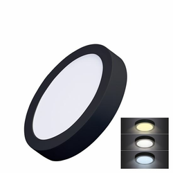 Solight WD170-B - Okruglo crno LED plafonsko svetlo LED/12W/230V 3000/4000/6000K