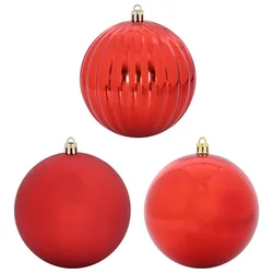 Set božićnih kuglica XXL 4 pcs Crvena Plastika