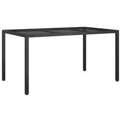 Stol za vrt Crna 150 x 90 x 75 cm poliratan