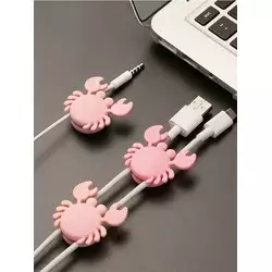 Sinsay - Set držača za kablove sa motivom raka 4 pack - pastelno roze