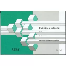 ALEA OBRAZEC 5,29 POTRDILO O VPLAČILU-SAMOKOPIRNI