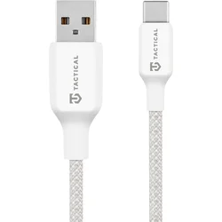 Tactical Stitch Thread pleten USB-A v USB-C kabel bele barve dolžine 30cm